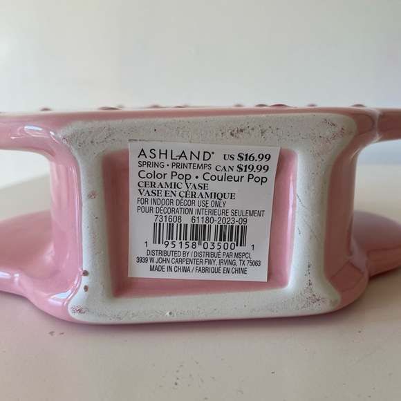New Ashland Pink Flower Ceramic Vase - Picture 4 of 4